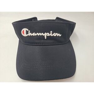 Champion Brand Sun Golf Visor Adjustable Hat Cap Polyester Logo Men Women Black